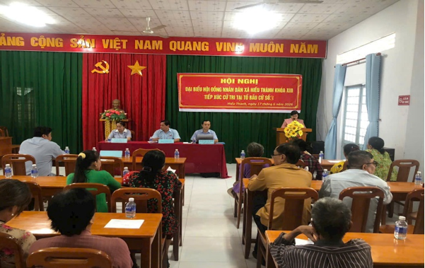 Ủy ban Mặt trận Tổ quốc xã Hiếu Thành tổ chức tiếp xúc cử tri trước kỳ họp lệ giữa năm 2026